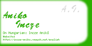 aniko incze business card